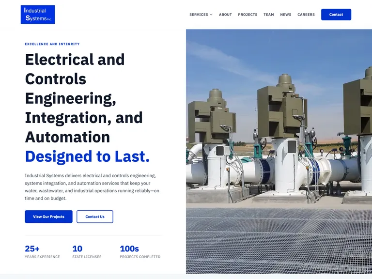 Industrial Systems Inc. Website Launch - SmartSite Design